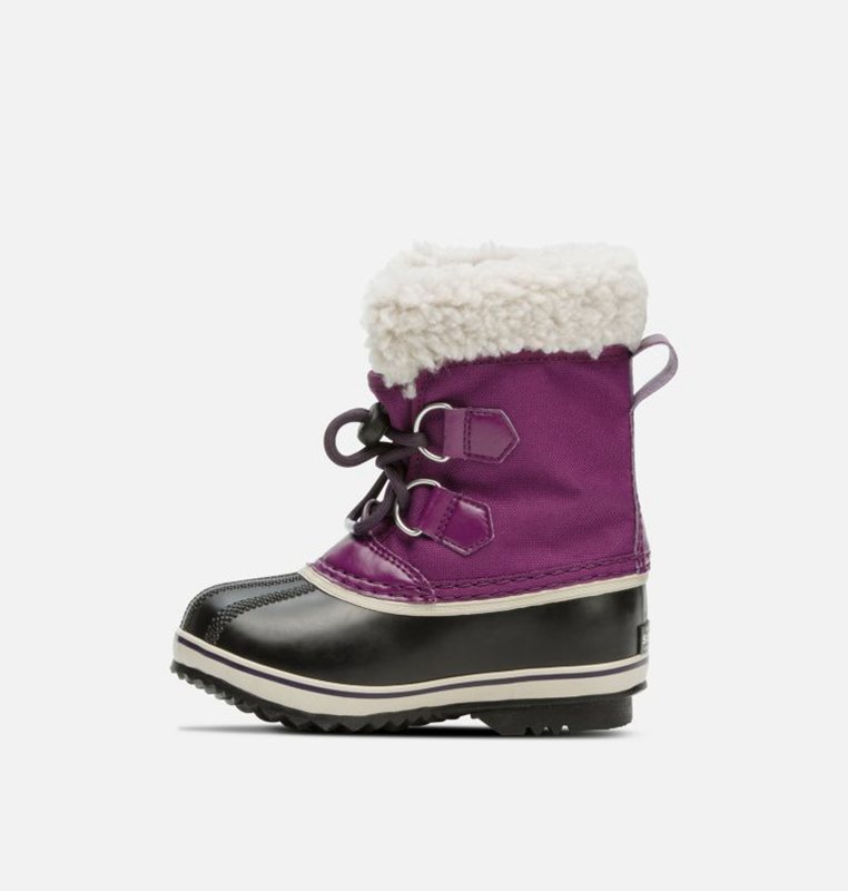 Kids Snow Boots Purple/Black - Sorel Childrens Yoot Pac™ Nylon - 497-QPLGNM